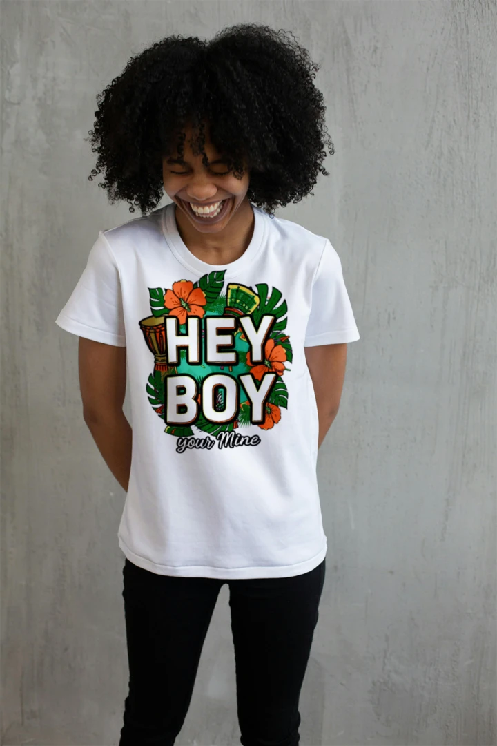 HEY BOY crop Tee