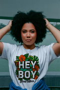 HEY BOY crop Tee