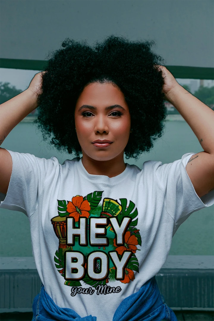 HEY BOY crop Tee
